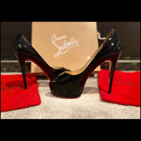 Christian Louboutin Shoes - Louboutin Black Patent Leather heels 7-7.5